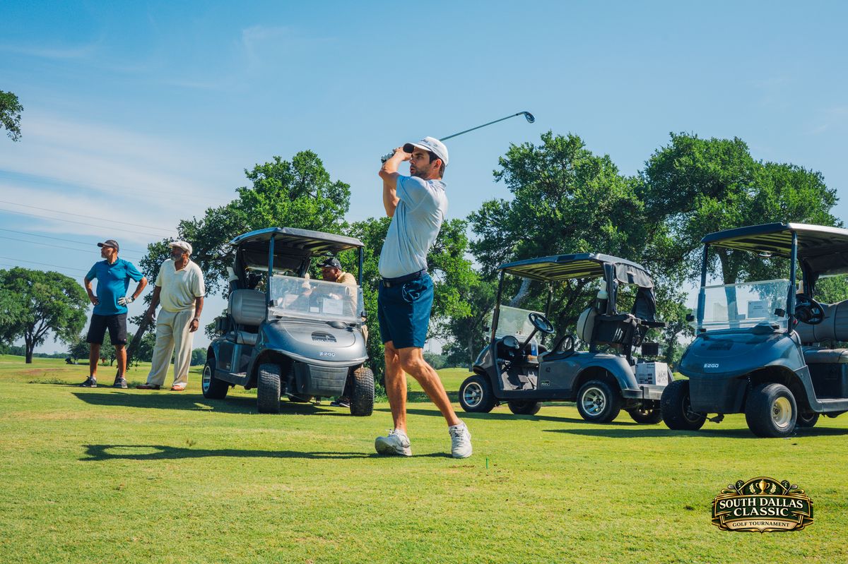 Golfer driving with spectators watching