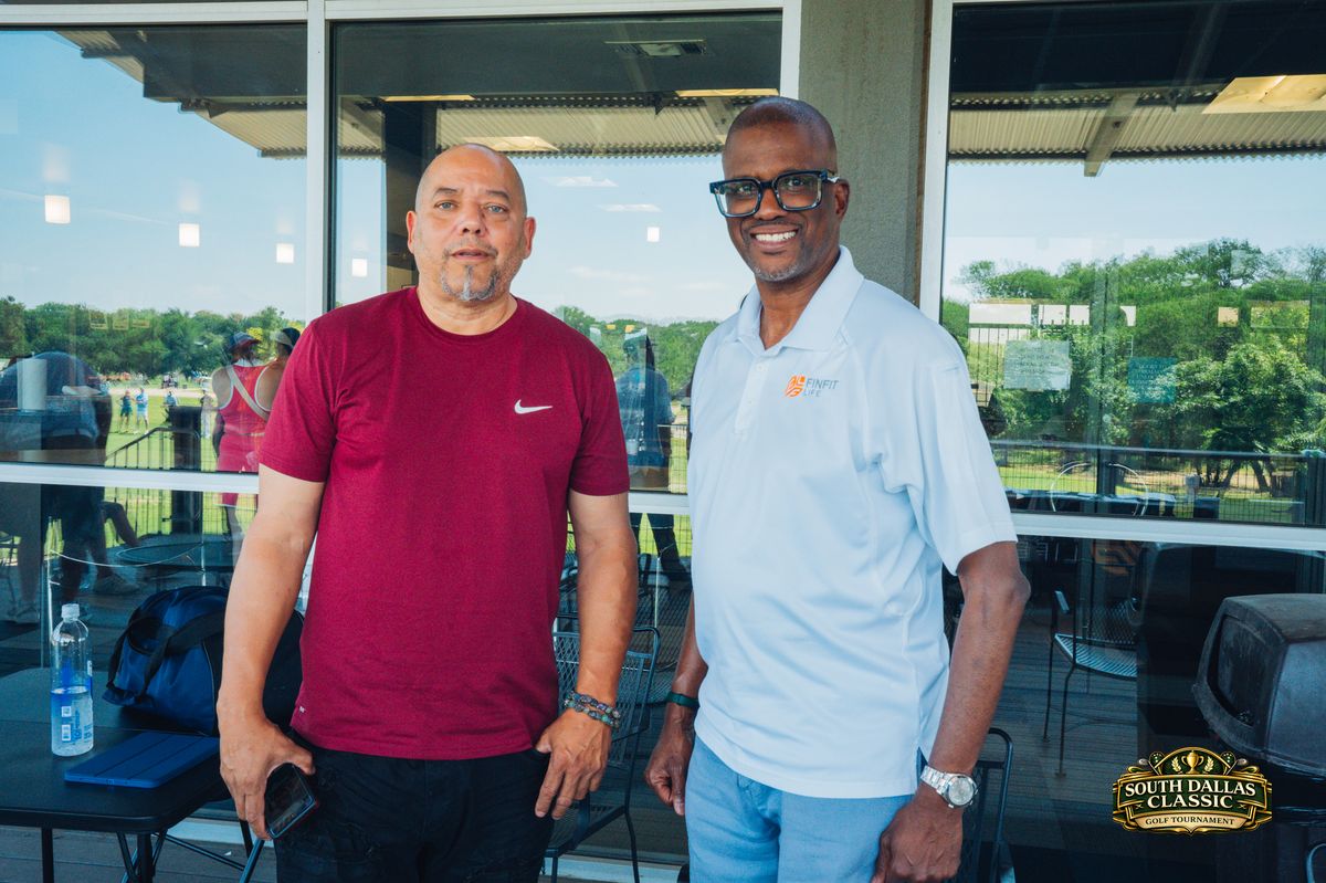 Two community leaders networking at the clubhouse